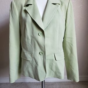 Style & Co Green Petite Blazer Sz 12P Strech